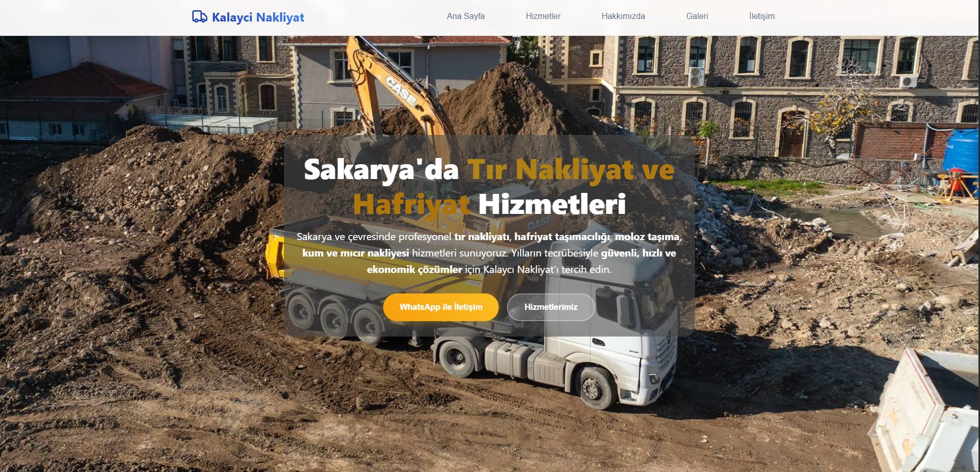 Kalaycı Nakliyat Kurumsal web sayfası